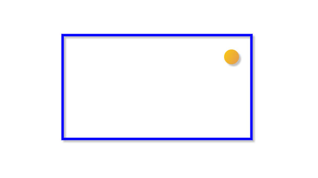 Canvas- Moving Ball and Wall Hit Reflection