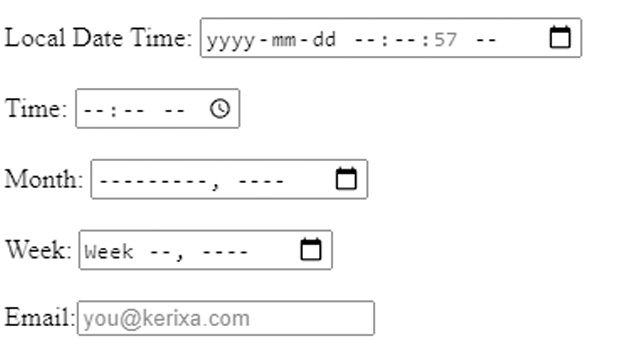 Forms- New Inputs for the HTML Forms