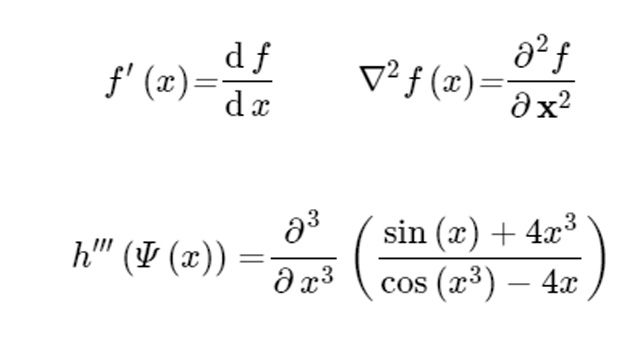 MathML- Derivatives